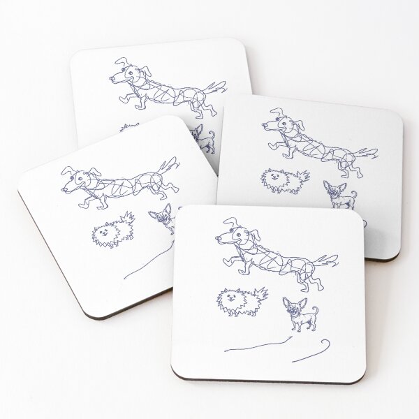 Item preview, Funny Dog Doodles – Dachshund Chihuahua and Pomeranian Sketch designed and sold by PhokaPhokich.