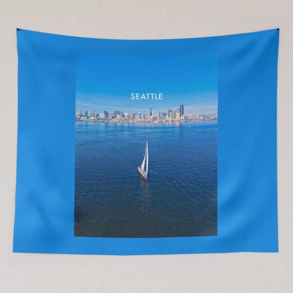 Item preview, Seattle Modern Travel Poster designed and sold by travelwitheric.