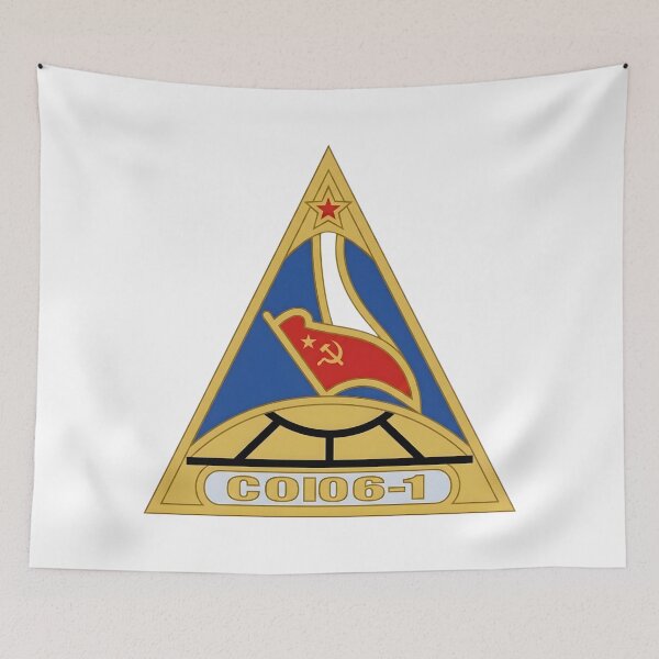 Item preview, Emblema triangular de la misión espacial soviética Soyuz 1 designed and sold by CharlieDesings.