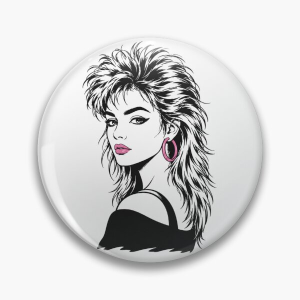 Item preview, Retro Glamour Woman with Voluminous Hair designed and sold by PixelBlob.