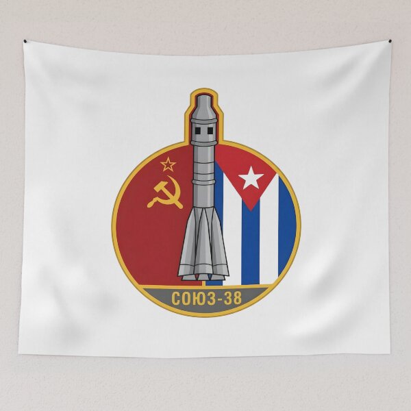 Item preview, Parche de la misión espacial soviético-cubana Soyuz 38 Interkosmos designed and sold by CharlieDesings.