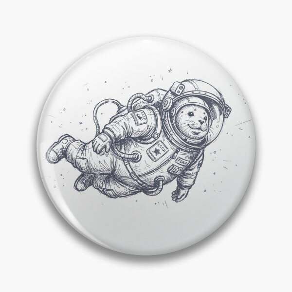 Item preview, Space Seal Cosmonaut – Funny Soviet CCCP Astronaut Animal Art designed and sold by PhokaPhokich.