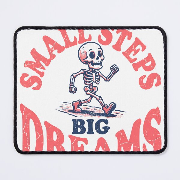 Item preview, Walking Skeleton In Boots Small Steps Big Dreams Retro designed and sold by MisteryDesigner.