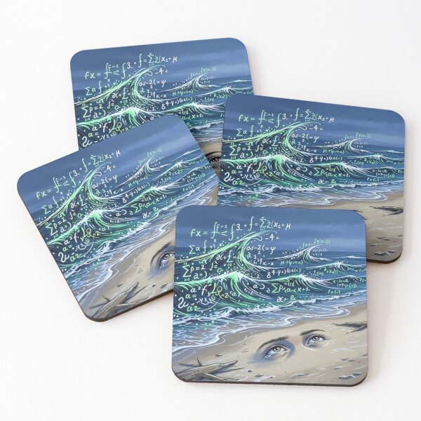 Item preview, Math Teacher Gift Physics Equations Ocean Wave Art designed and sold by Breezes-of-Ida.