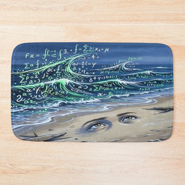 Item preview, Math Teacher Gift Physics Equations Ocean Wave Art designed and sold by Breezes-of-Ida.