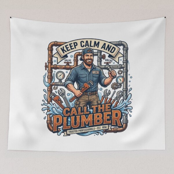 Item preview, Vintage Plumber Keep Calm And Call The Plumber designed and sold by PixelStyle Studio.