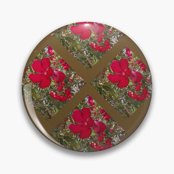 Item preview, Red Oleander Diamond Pattern Vibrant Floral Collage Art designed and sold by BalkanBloom.