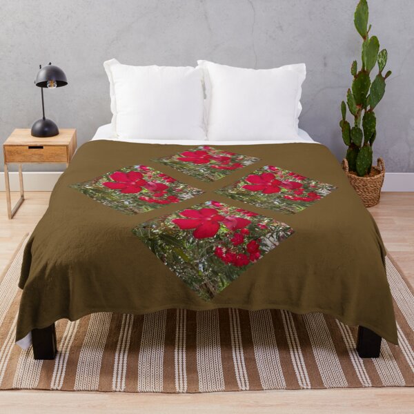 Item preview, Red Oleander Diamond Pattern Vibrant Floral Collage Art designed and sold by BalkanBloom.