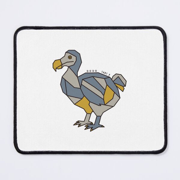Item preview, Geometric Dodo Bird - Mustard & Grey Accent designed and sold by AnimalsKnowAll.