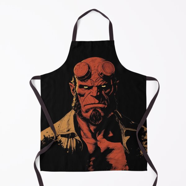 Item preview, hellboy portrait side profile illustration designed and sold by blackdogshop.
