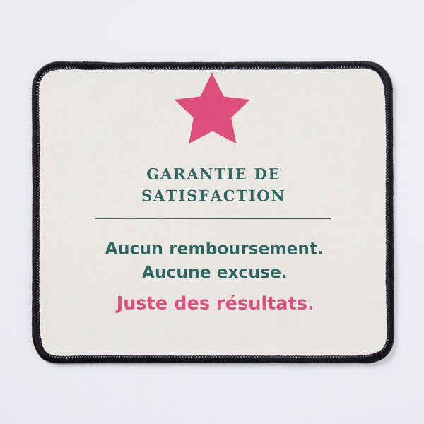 Item preview, Satisfaction guaranteed, no refunds, no excuses, just results - Humorous quote designed and sold by VYNCERA.