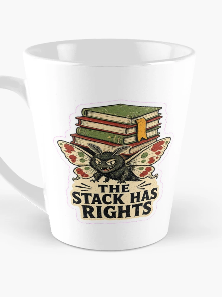 Thumbnail 3 of 4, Coffee Mug, The Stack Has Rights Sticker designed and sold by Jelly Farm.