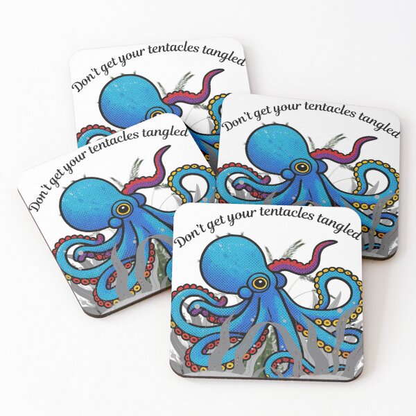 Item preview, Don't Get Your Tentacles Tangled | Funny Pop Art Octopus Design designed and sold by DonnaRaine.