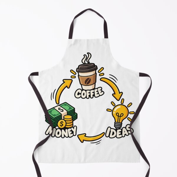 Item preview, Coffee Ideas Money Repeat – Funny Freelancer Creative Cycle designed and sold by GraphiteRealm.