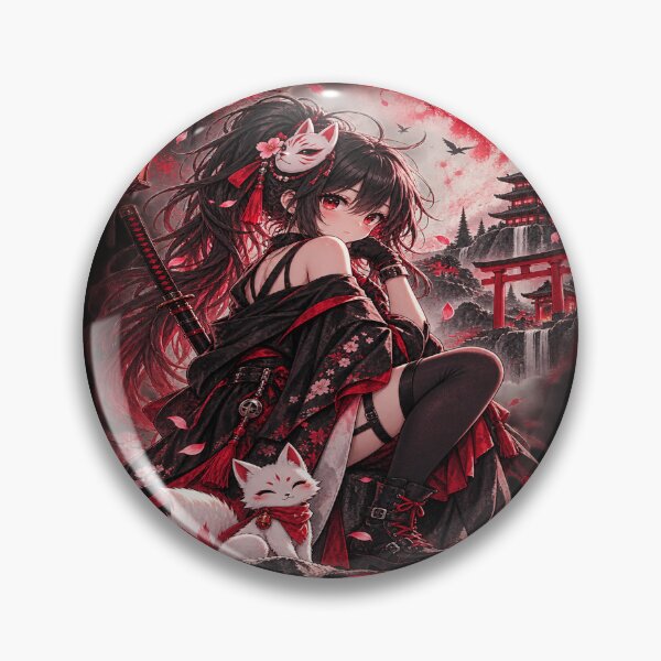 Item preview, Kawaii Kitsune Samurai – Cute Japanese Anime Warrior designed and sold by Lumvero.