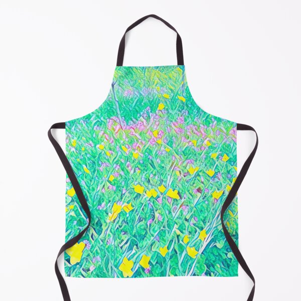 Item preview, Pastel Impressionist Wildflower Meadow Yellow and Pink Floral Painting designed and sold by BalkanBloomArt.