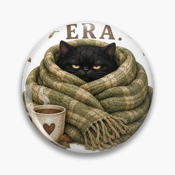Item preview, Currently in My Cozy Era | Black Cat Wrapped in a Giant Scarf designed and sold by UUniqueIImprint.