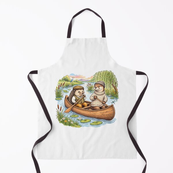 Item preview, Cozy River Adventure – Hedgehog & Otter Canoeing designed and sold by kmario.