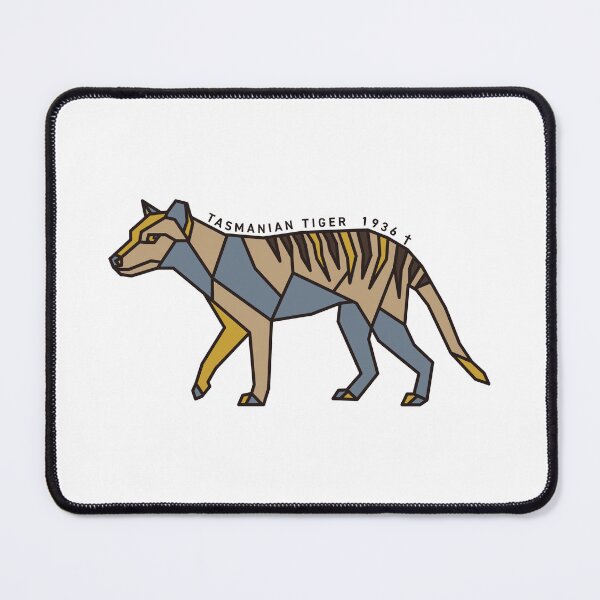 Item preview, Geometric Tasmanian Tiger - Mustard & Grey Accents designed and sold by AnimalsKnowAll.