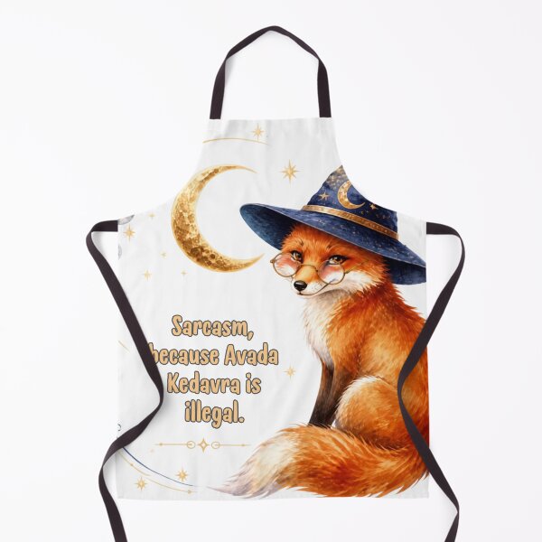 Item preview, Sarcasm Because Avada Kedavra Is Illegal - Wizard Fox Funny Magic Quote designed and sold by Marukami99.