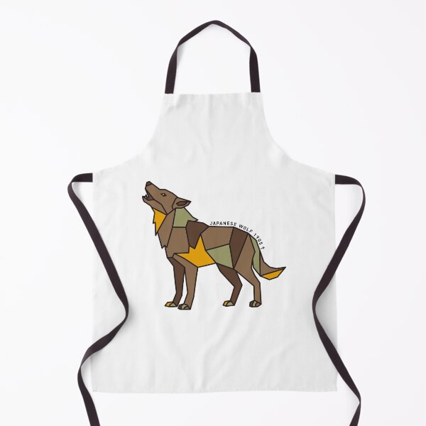 Item preview, Geometric Japanese Wolf - Orange Accent designed and sold by AnimalsKnowAll.