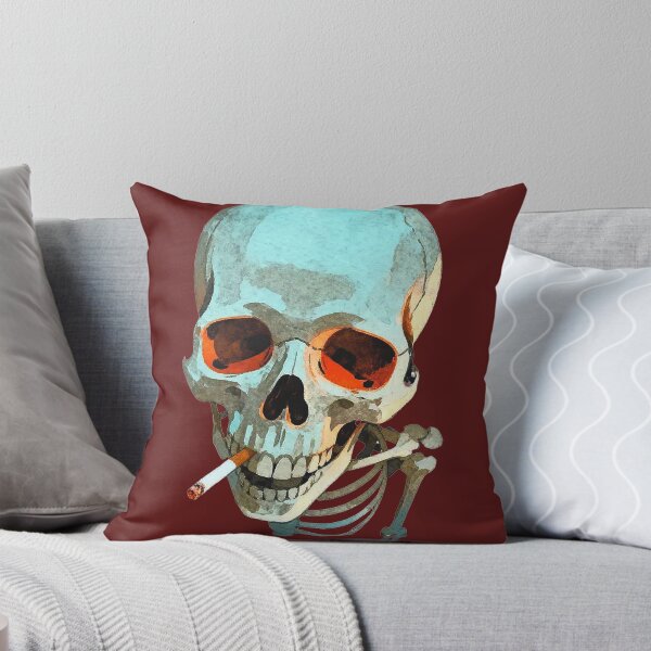 Item preview, Vintage Smoking Skull Art - Skeleton with Cigarette Retro Aesthetic  designed and sold by Creatby7030.