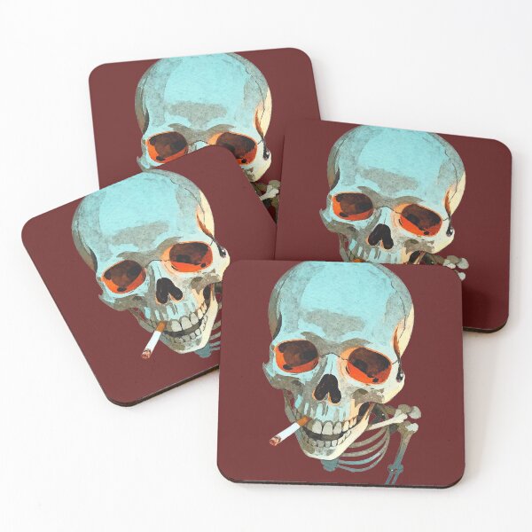 Item preview, Vintage Smoking Skull Art - Skeleton with Cigarette Retro Aesthetic  designed and sold by Creatby7030.