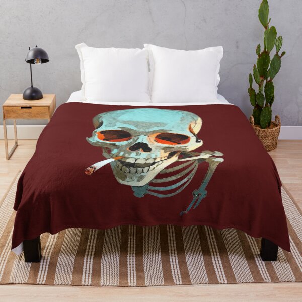 Item preview, Vintage Smoking Skull Art - Skeleton with Cigarette Retro Aesthetic designed and sold by Creatby7030.