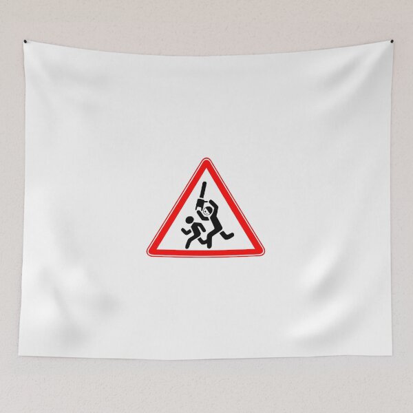 Item preview, Caution Chainsaw Killer Sign designed and sold by BankrobberGus.