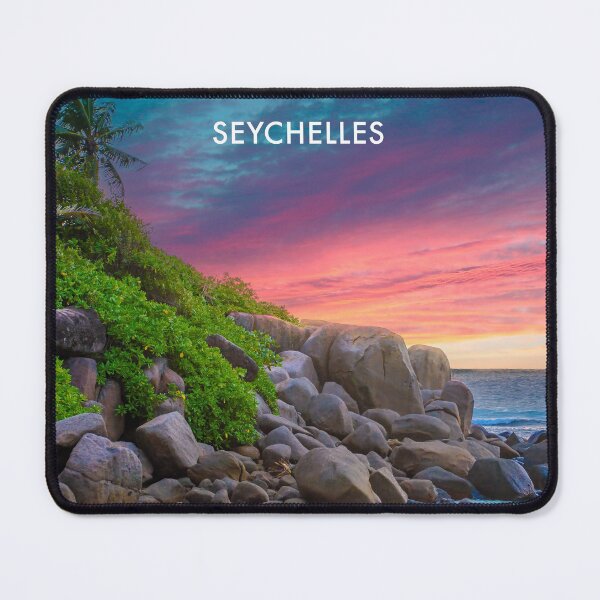 Item preview, Seychelles Modern Travel Poster designed and sold by travelwitheric.