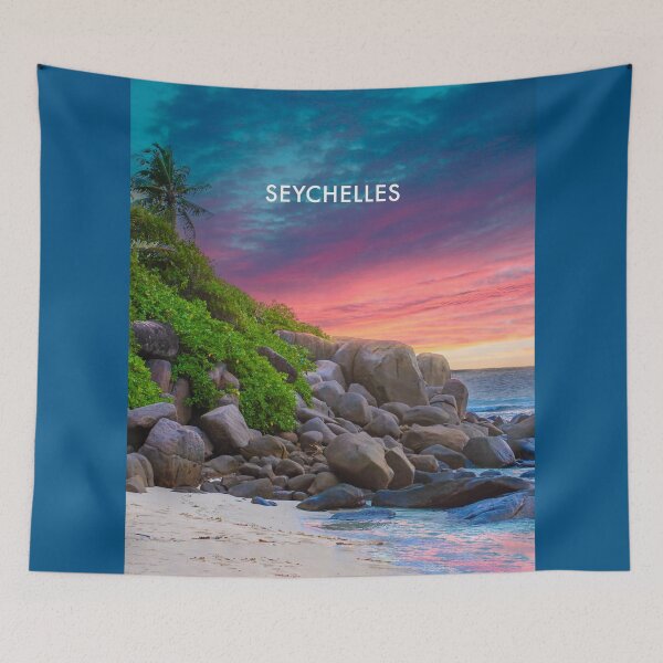 Item preview, Seychelles Modern Travel Poster designed and sold by travelwitheric.