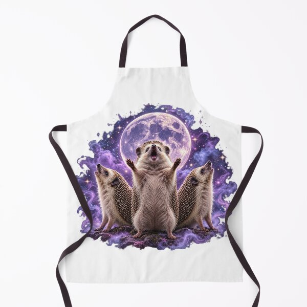 Item preview, Three Hedgehogs Howling At The Moon - Funny Cosmic Meme designed and sold by Neurospicy Trolls.