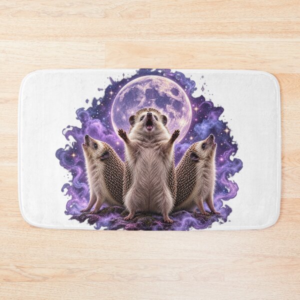 Item preview, Three Hedgehogs Howling At The Moon - Funny Cosmic Meme designed and sold by Neurospicy Trolls.