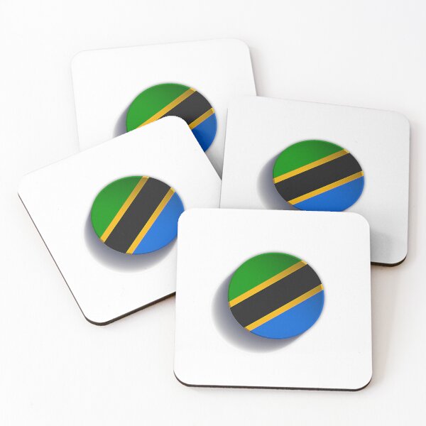 Item preview,  3D Tanzania Flag Badge - Isometric Cylindrical National Emblem  designed and sold by Creatby7030.