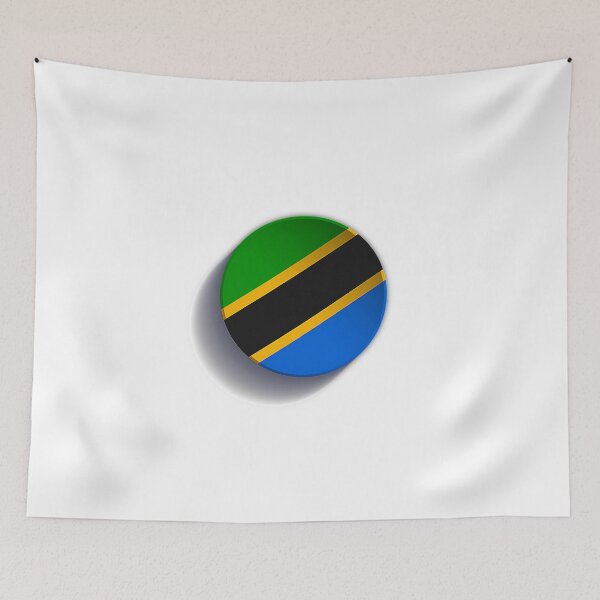 Item preview,  3D Tanzania Flag Badge - Isometric Cylindrical National Emblem  designed and sold by Creatby7030.