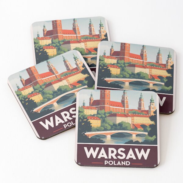 Item preview, Warsaw Poland Vintage Travel Tourism designed and sold by TravelersGems.