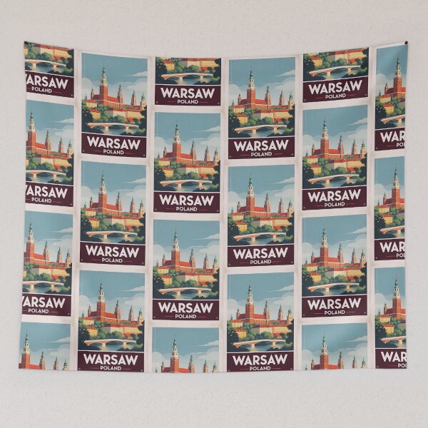 Item preview, Warsaw Poland Vintage Travel Tourism designed and sold by TravelersGems.