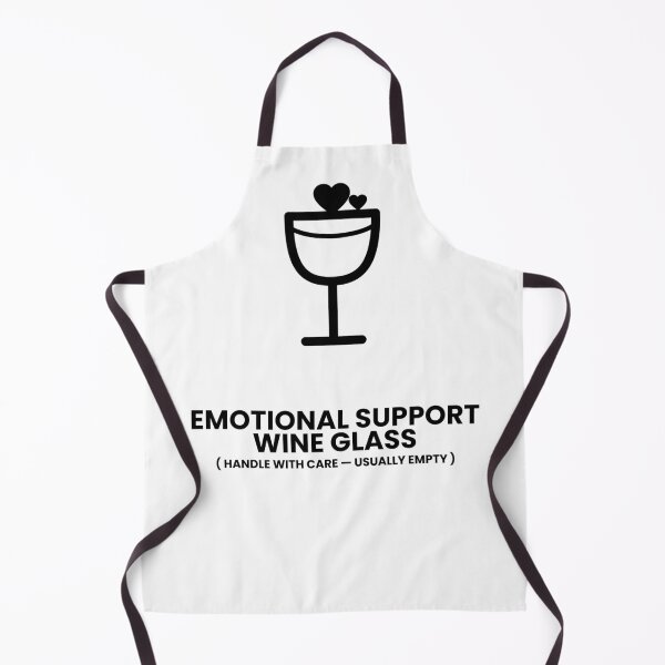 Item preview, Emotional Support Wine Glass — Funny Illustration designed and sold by Off Beat Tee Hut.