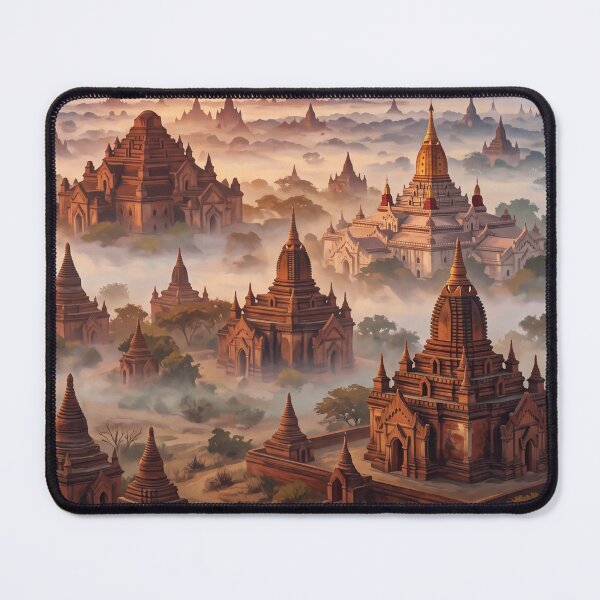 Item preview, Bagan Myanmar Vintage Travel Illustration designed and sold by Bomax121.
