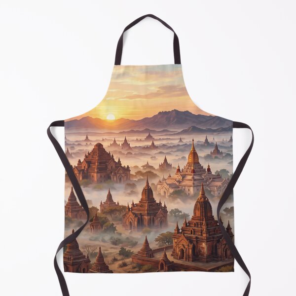 Item preview, Bagan Myanmar Vintage Travel Illustration designed and sold by Bomax121.