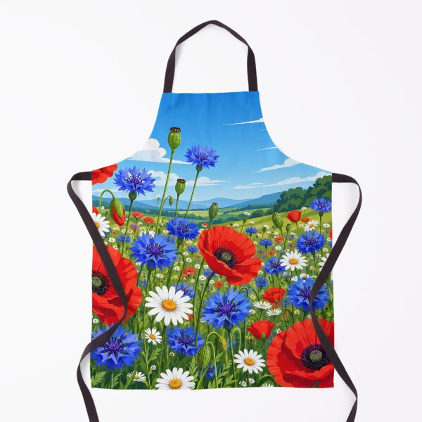Item preview, Vibrant Red Poppies And Blue Cornflowers Landscape designed and sold by Owcomm.