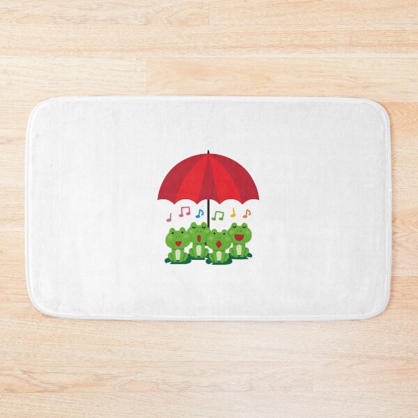 Item preview, Singing Frogs Under Red Umbrellas with Musical Notes designed and sold by BigDigital.