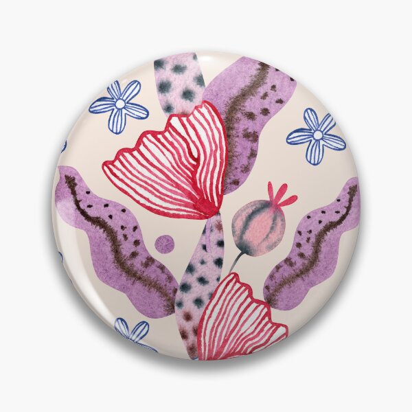 Item preview, Botanical Floral Pattern on Warm Beige Background designed and sold by White Rabbit Design .