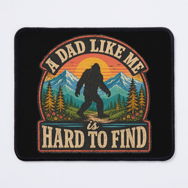 Item preview, Funny Bigfoot Dad Gift Sasquatch Father Humor Vintage Mountain Hiking Outdoor Legend Fathers Day Design designed and sold by designstoriesMK.