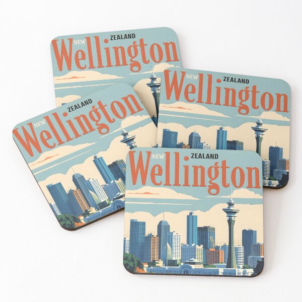 Item preview, Wellington New Zealand Vintage Travel Tourism designed and sold by TravelersGems.