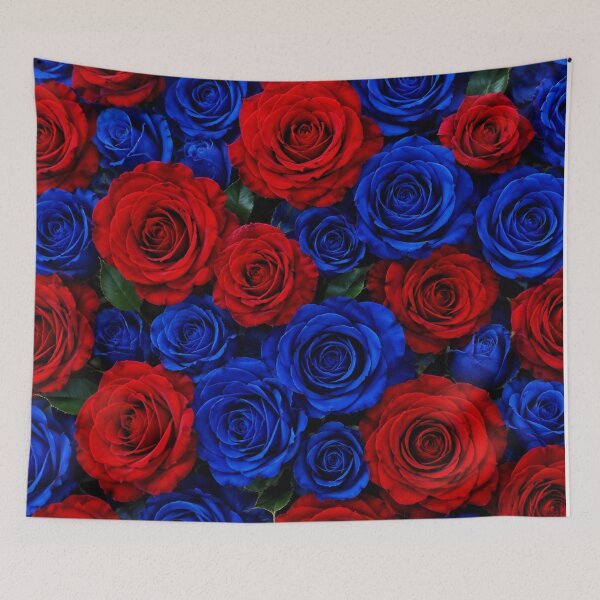 Item preview, Vibrant Red And Blue Rose Garden designed and sold by Owcomm.