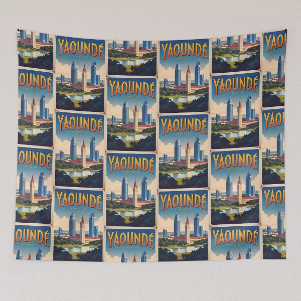 Item preview, Yaounde Cameroon Vintage Travel Tourism designed and sold by TravelersGems.