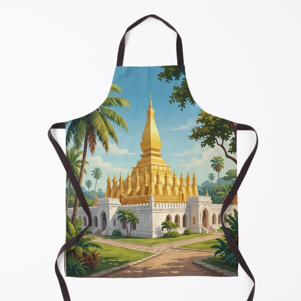 Item preview, Vientiane Laos Vintage Travel Illustration – Patuxai designed and sold by Bomax121.