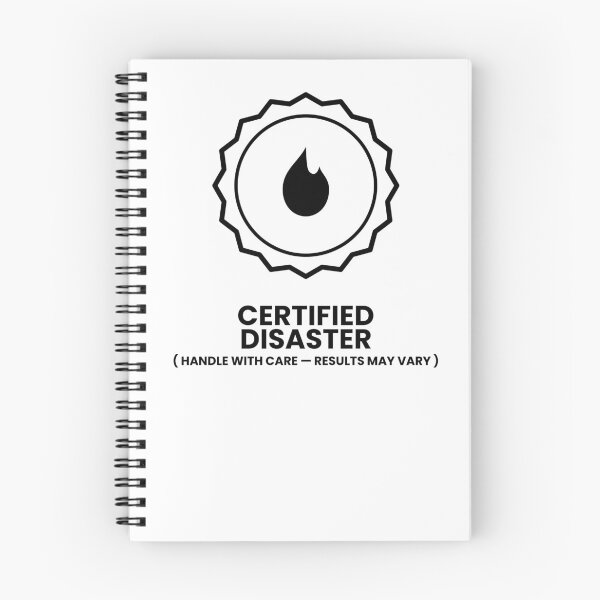 Item preview, Certified Disaster — Funny Badge Illustration designed and sold by Off Beat Tee Hut.
