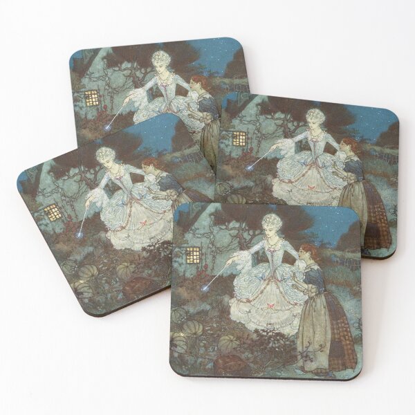 Item preview, Cinderella Fairy Tale Wall Art, Vintage Storybook Print, Edmund Dulac Illustration designed and sold by RickE.